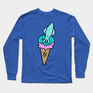 Icecream Cone Squid Long Sleeve T-Shirt